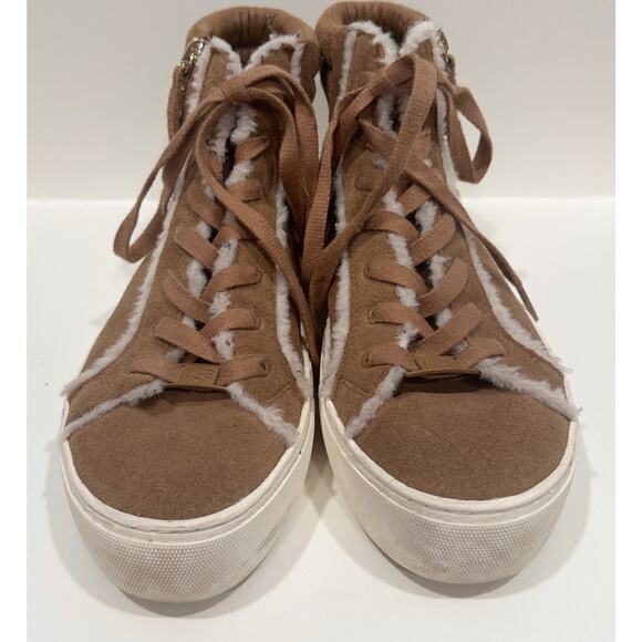 UGG Olli Heritage Sneaker Trainers Suede Sheepskin Fur Lined Boots Size 7 - Picture 2 of 5